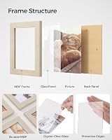 SONGMICS 12 Image 4x6 Wall Gallery Frame RPF022N01 Natural Beige view 3