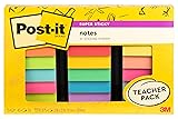 Post-it Super Sticky Notes Teacher Pack, Assorted