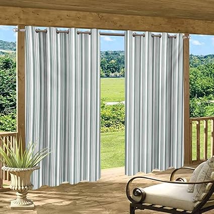 Anmaseven - Cortinas de poliéster modernas para exteriores con bloqueo