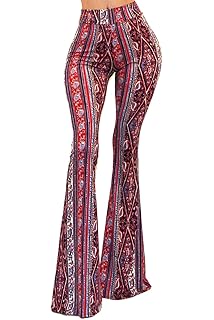 patterned flare jeans