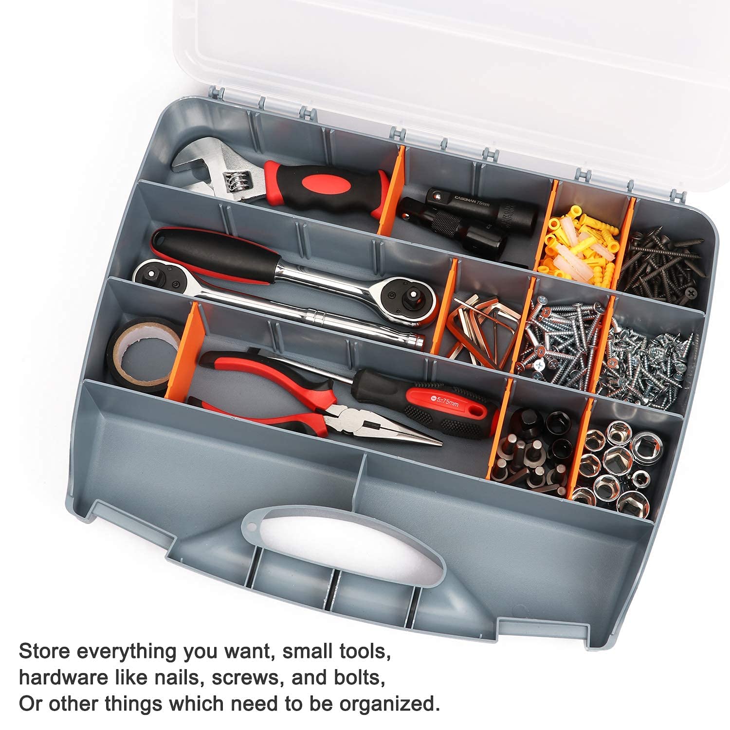 Mua Hardware Storage Box Tools Organizer Container with Handle and ...