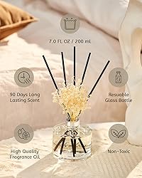 M&SENSE Reed Diffuser Set with 7 Sticks | 7.0oz