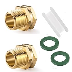 RouLiPouLi Brass Garden Hose Adapter, 3/4" GHT
