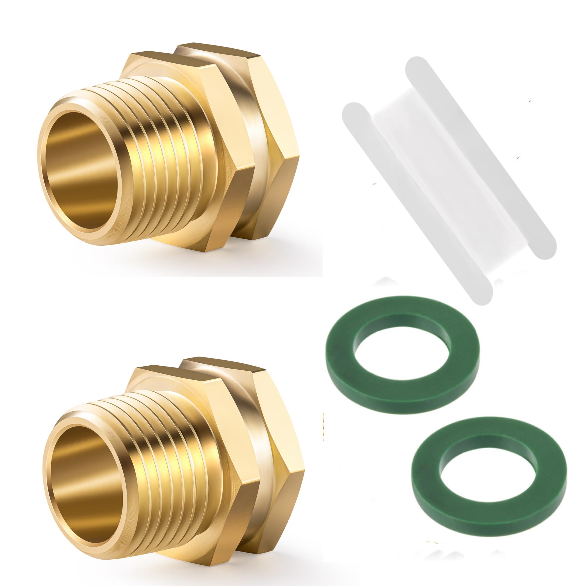 RouLiPouLi Brass Garden Hose Adapter, 3/4" GHT