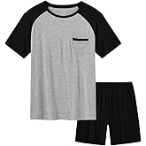 Haloumoning Boys Active Short Sets Short Sleeve Raglan T Shirt Tops and Shorts Kids 2 Piece Summer Outfits 4-14 Years