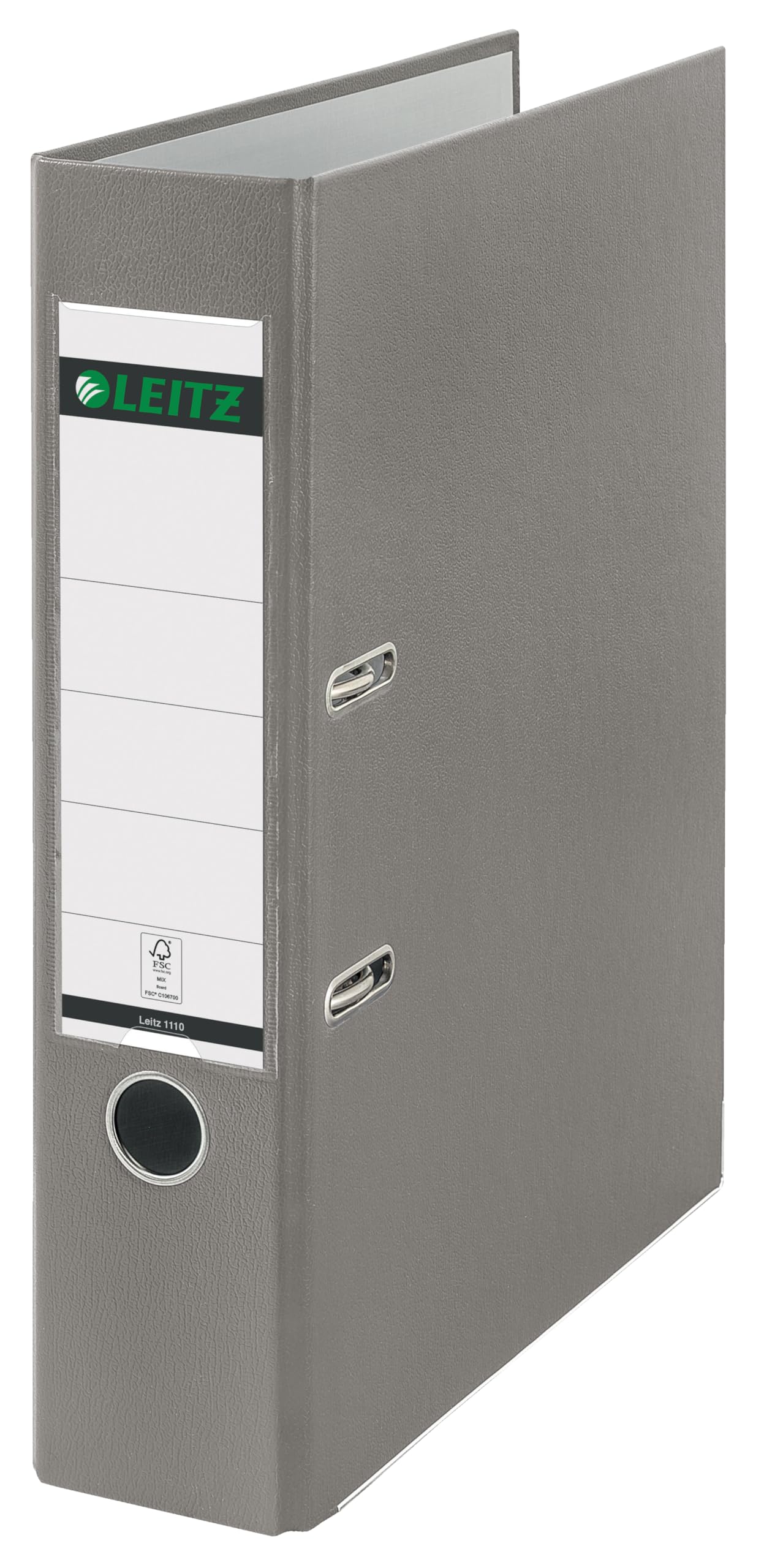 Leitz 80mm Foolscap 180° Plastic Lever Arch File Spine - Grey