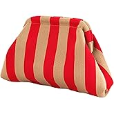 DIHKLCIO Clutch Purses for Women 2026 Summer Beach Woven Crochet Bag Dumpling Striped Ruched Cloud Purse Evening Handbag