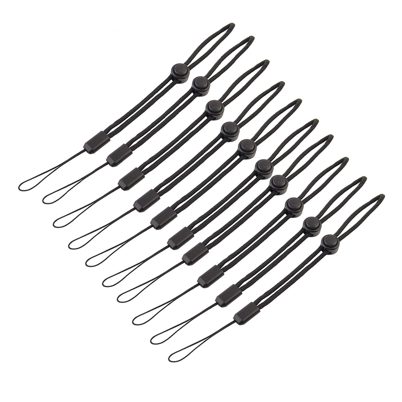 DONGKER 10Pcs Hand Wrist Strap Lanyard, Adjustable Phone Strap Wrist w/Push Button for Flashlight Cellphone Cameras Keychain Keys Phone Prevent Lost