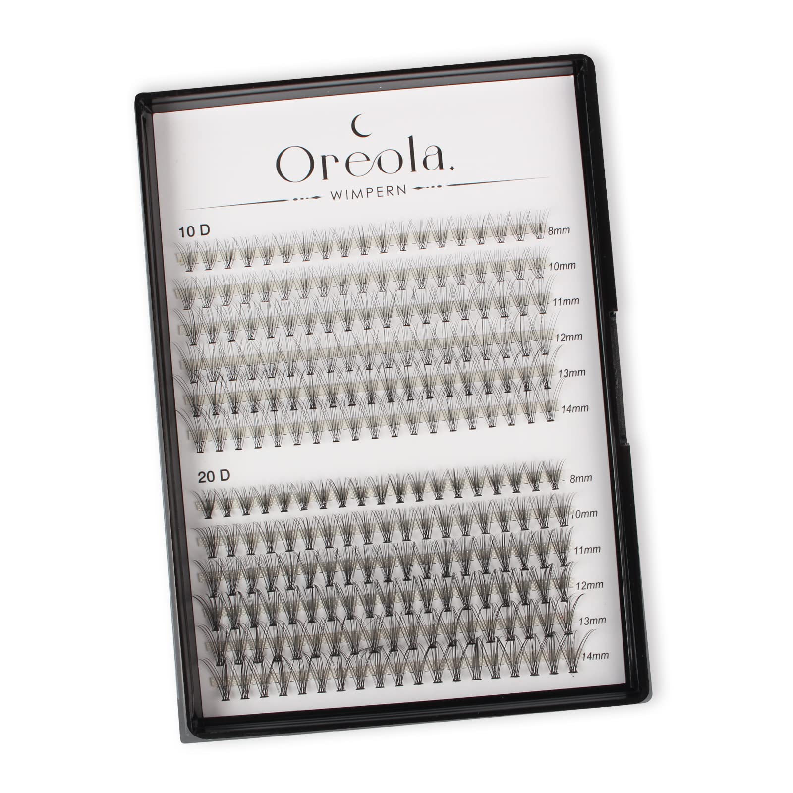 Oreola False Lashes Individual Eyelashes 0.1mm Thickness C Curl 8-14MM Natural Individual Lashes Cluster Lightweight Eyelash Extensions for DIY — image 1