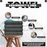 GC GAVENO CAVAILIA Large Bath Towels 4 Pack Egyptian Cotton 75x135 cm view 5