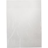 100-9 x 12" Poly Clear Plastic T-Shirt/Apparel Bags 1 Mil 2" Back Flap Lock