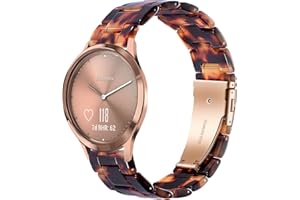 Wongeto resin watch band Compatible with Garmin Vivoactive 3 Music/Forerunner 245,20mm Women Men Fashion Bracelet Strap Compatible with Vivomove HR/Forerunner 645 Smartwatch