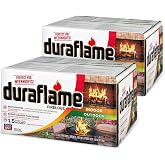 Duraflame 2.5-lb 1.5-Hour Burn Indoor/Outdoor Firelog (12-Count) - Perfect Fire-Log Substitute for Your Fireplace, Great for a Campfire, Chimney-Safe, Easy to Use, Fast Lighting with Starter (2 Items)