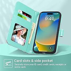 ULAK Compatible with iPhone 15 Pro Wallet Case with
