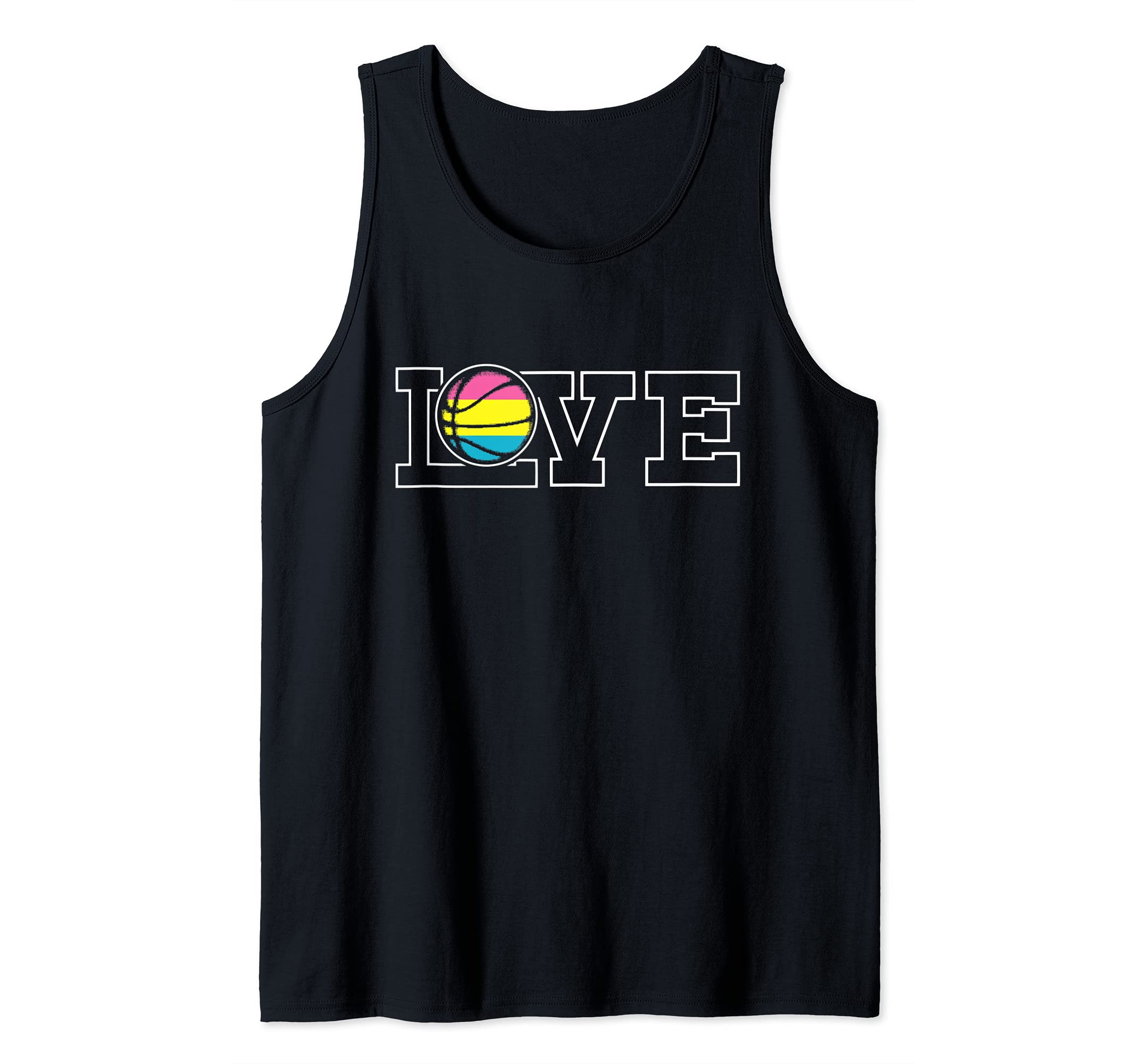 Love Basketball LGBT-Q Pansexual Pride Sport Fan Ally Tank Top