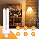 Liuyife 13W G24q-1 CFL Lamp 4 Pin Warm White 2700K 850LM 2U view 3