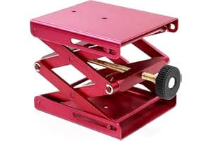 Maccx Lab Support Jack, Red Color, Aluminum Table, Dim of Platform 4.8"x5.5" Max. Height up to 9.5", LSJ140-001