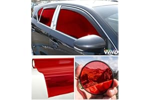 VViViD Colorful Transparent Vinyl Car Window Tinting 30 Inch x 60 Inch 2 Roll Pack (Red)