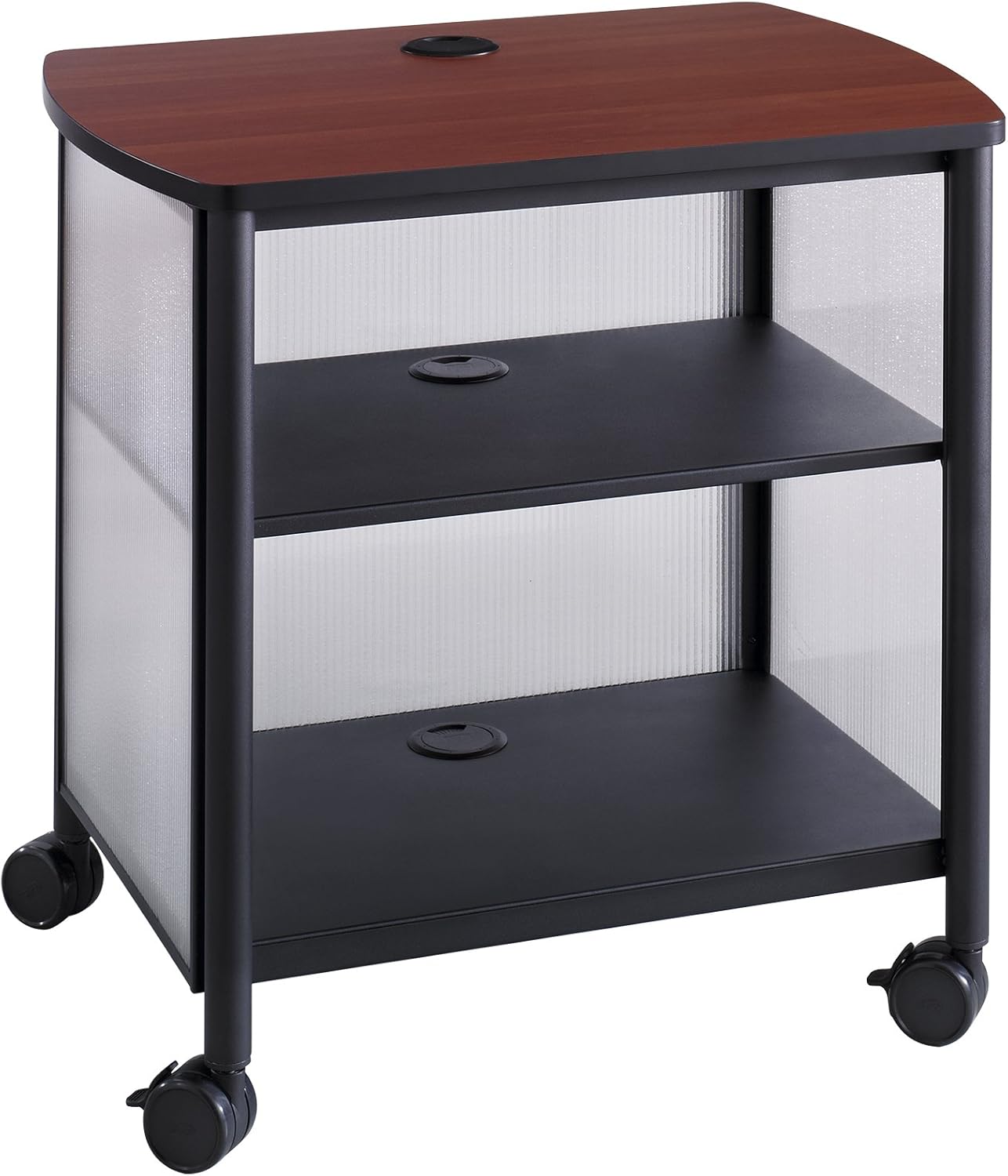 Safco Products Impromptu Mobile Print Stand 1857GR, Gray, 200 lbs. Capacity, Contemporary Design, Swivel Wheels : Printer Stands : Office Products