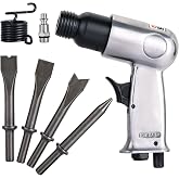 weyleity 150mm Air Hammer Kit 4 Chisels 4500 BPM | Short Barrel Pneumatic Hammer Shovel Tool, Heavy Duty Pneumatic Air Chisel Tool for Metal Cutting, Automotive &amp; Body Repair