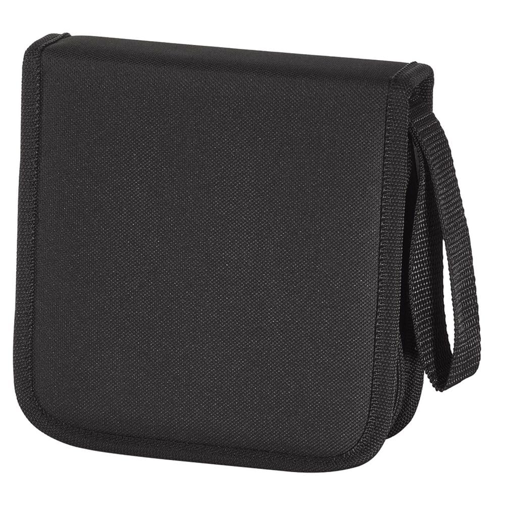 Hama CD Wallet for 32 Discs | CD/DVD/Blu-Ray | Folder for Storage, Space-Saving for The Office, Car and at Home | Black