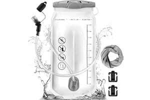 CHERAINTI Hydration Bladder - 2L Water Bladder for Backpack, Large Opening Leak Proof 2 Liter Water Reservoir Storage Bag, Hydration Pack Replacement for Outdoor Hiking Camping Cycling Running
