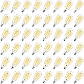 GvvooHome 48 Pack ST38 LED Replacement String Light Bulbs, 1Watt Equivalent to 7Watt Traditional Bulb, Shatterproof E12 LED Bulb for Outdoor Patio Garden Vintage String Lights, 2700K, Dimmable