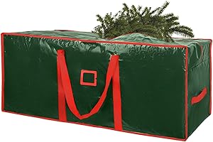 PICKYANDCO 589L (9 ft) Christmas Tree Storage Bag, Reinforced Handles and Dual Zippers Wide Opening, Extra Large Storage Container for Trees and Decorations - Green 9ft