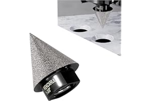 REKCKRUL Diamond Beveling Chamfer Bits for Tile, Marble, Granite & Porcelain – 1-3/8" (35mm) M14 Thread Angle Grinder Tool, Enlarge & Shape Holes, Smooth Edges, Dry/Wet Use