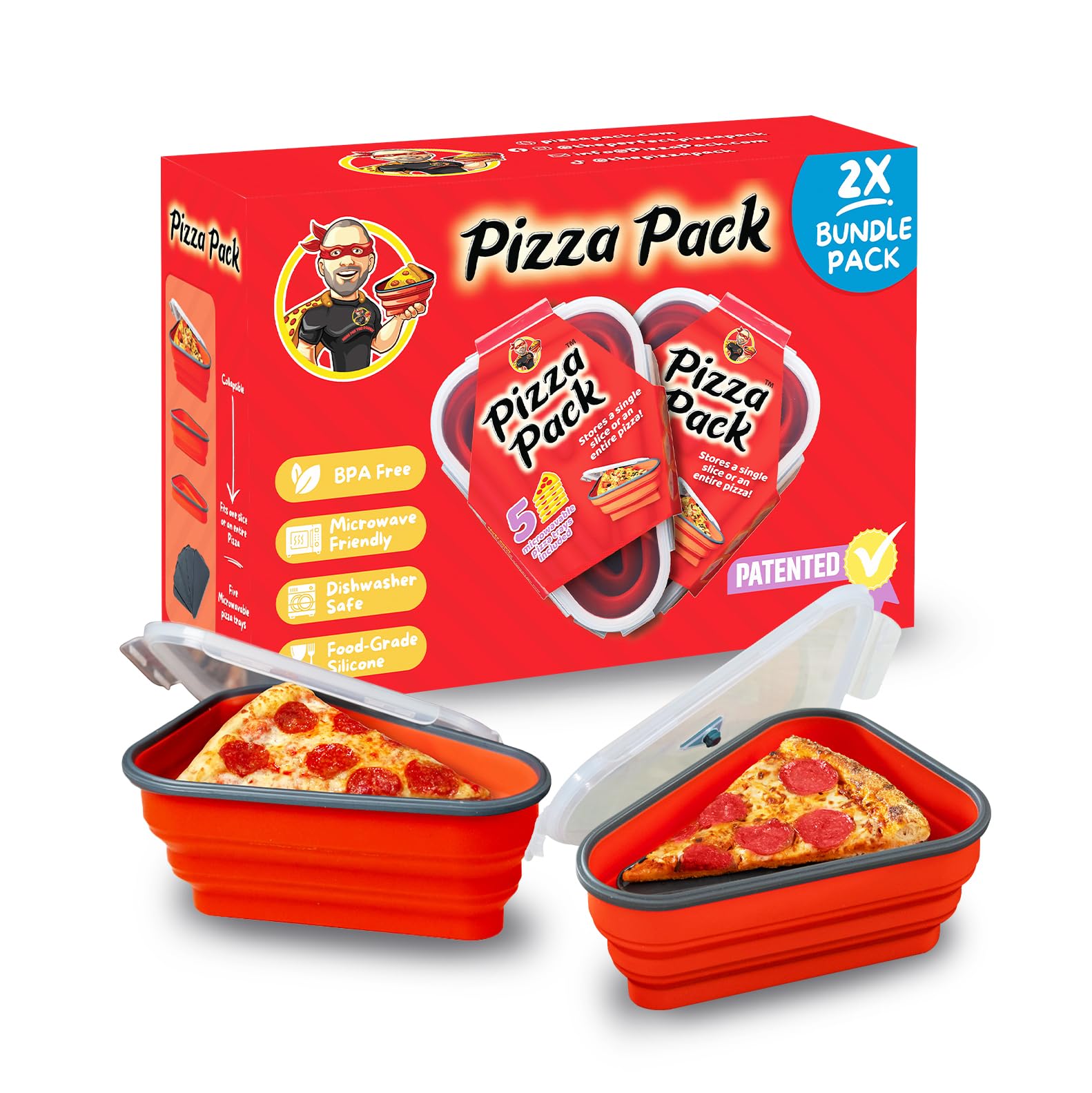 PIZZA PACK The Perfect Reusable Pizza Storage with