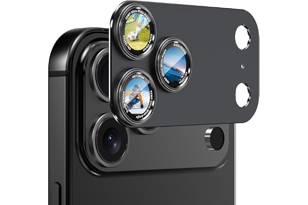 CACOE for iPhone 17 Pro Max Camera Lens Protector - Metal Frame Tempered Glass Cover, [Anti-Scratch] [Drop-Proof][Strong-Adhe
