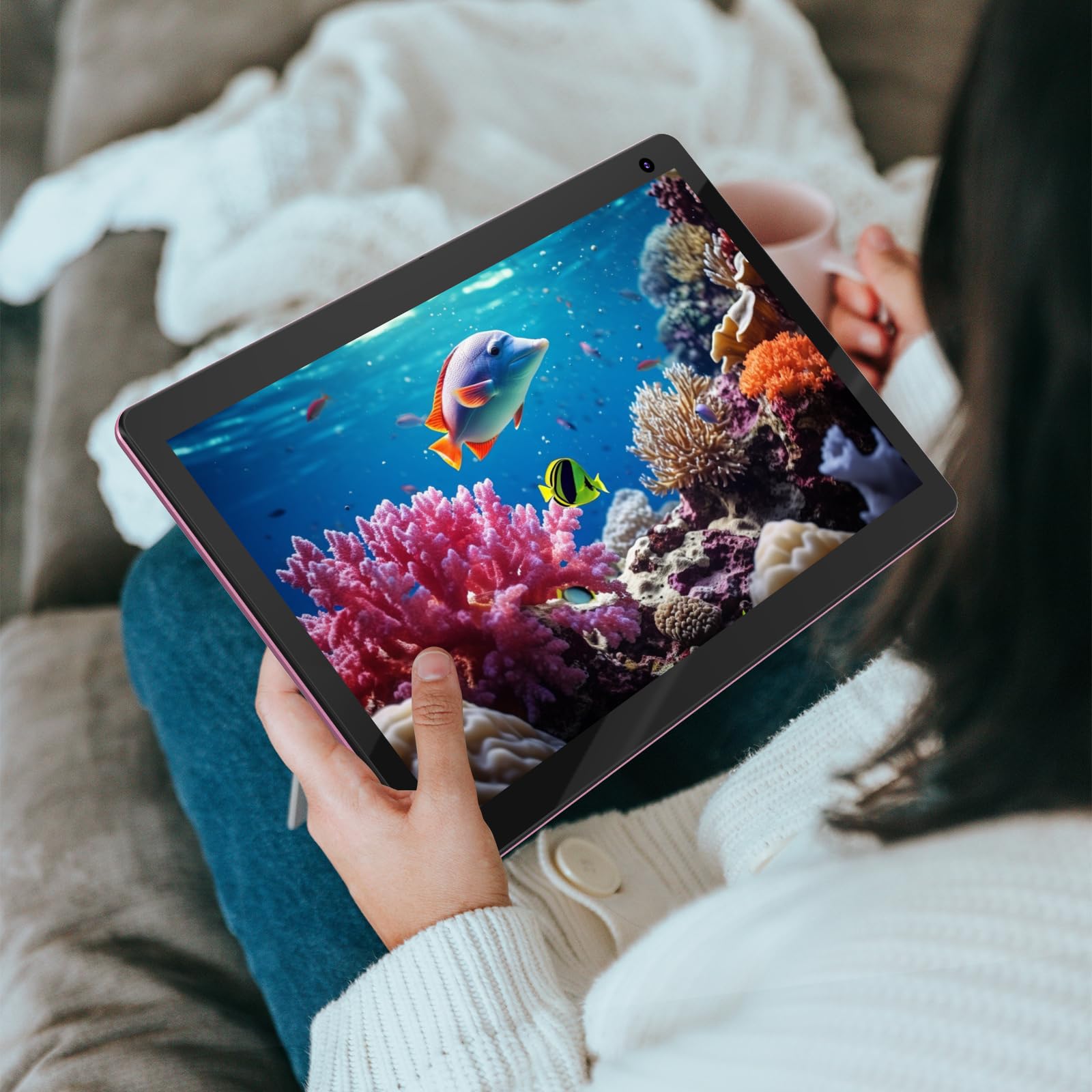 COOPERS Tablet 10 inch, Android 15 Tablet, 32GB ROM 1TB Expand Computer Tablets, Quad Core Processor 6000mAh Battery, 1280x800 IPS Touch Screen, 2+8MP Dual HD Camera, Bluetooth WiFi Tablets PC