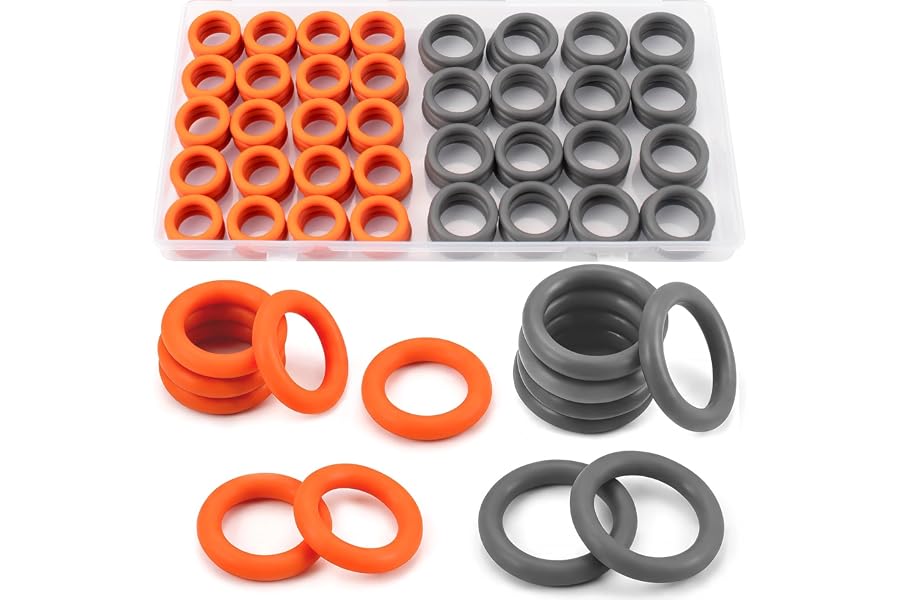 ZDBB 100 Pcs Pressure Washer O Rings for 1/4", 3/8" Quick Connect & M22 | Durable Orange And Gray NBR Seals for Spray Guns, W