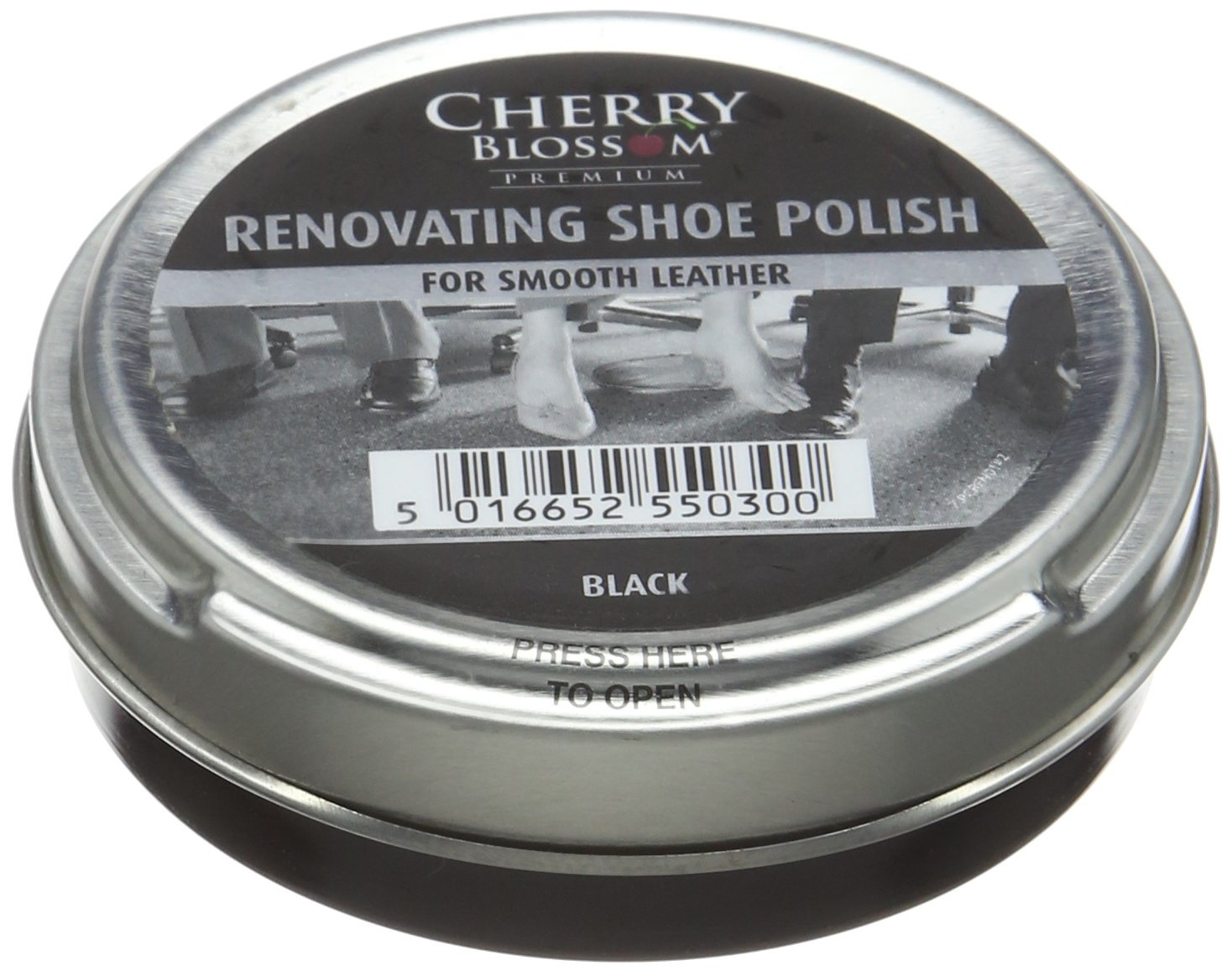 Cherry Blossom Premium Unisex Renovating Polish shoes, Black, 50.00 ml UK