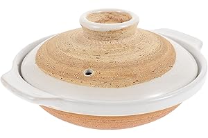 Luxshiny Casserole Clay Pot: Versatile Ceramic Cooking Pot for Soups Stews and Rice - Suitable for 1-2 People