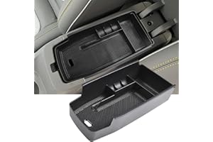 EDBETOS Center Console Organizer Tray Compatible with Chevy Bolt EUV Bolt EV Accessories 2022-2023 Interior Secondary Armrest Storage Glove Box Divider ABS Material, Upgrade Design, Black