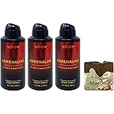 Bath & Body Works Adrenaline - 3 Body Sprays with a Cabin Spice Soap