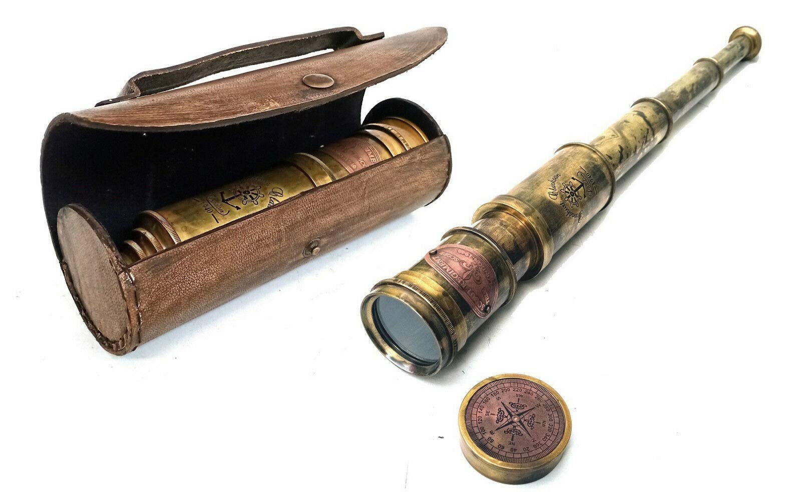 Photo 1 of Scout Regiment Brass Telescope 19" London 1940 Broadhurt Clarkson Antique Replica Spyglass Scope High Resolution DF Lens Brilliant Magnification (Scout -19")