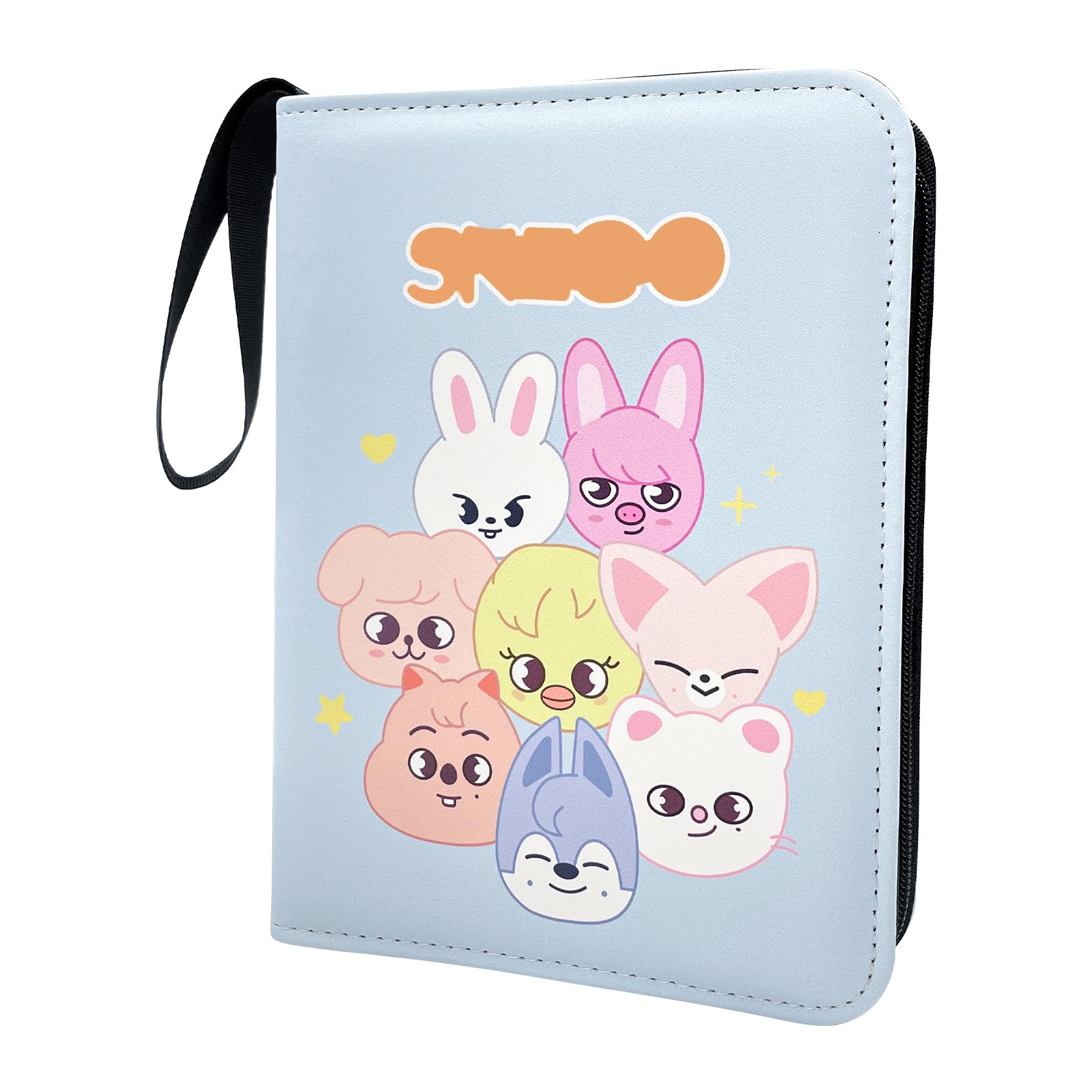 NlsqUK Kpop SKZ Photocard Binder, Cartoon Stray Photocard Binder with 400 Pockets, Stay Merch Gifts for Fans