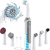 kHelfer Rechargeable Electric Grout Brush with Built-in Battery, Upgraded KH6A Stainless Steel Wire Power Brush & IPX7 Waterp