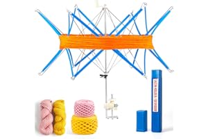 Etcokei Yarn Swift, Yarn Umbrella Swift for Crocheting, Holder for Skeins Flexible Lightweight Foldable Design, Height & Diameter Adjustable to Suit Space, Ideal Helper for Yarn Knitting Enthusiasts