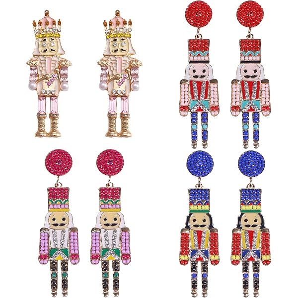Nutcracker Stud Earrings - Holiday Earrings, Christmas Party Gifts...