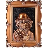 Esvinte Animal Head Vintage Wall Sculpture Antique Wall Decor Hallway Art Statue for Living Room Office Bedroom Gallery,Handm