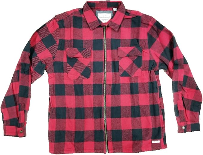 Weatherproof Vintage Men's Full Zip Plaid Flannel Shirt Jacket Amazon