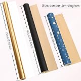 Topeedy 60cm x 15m Large Kraft Paper Roll With Star Blue Gift Wrapping view 6