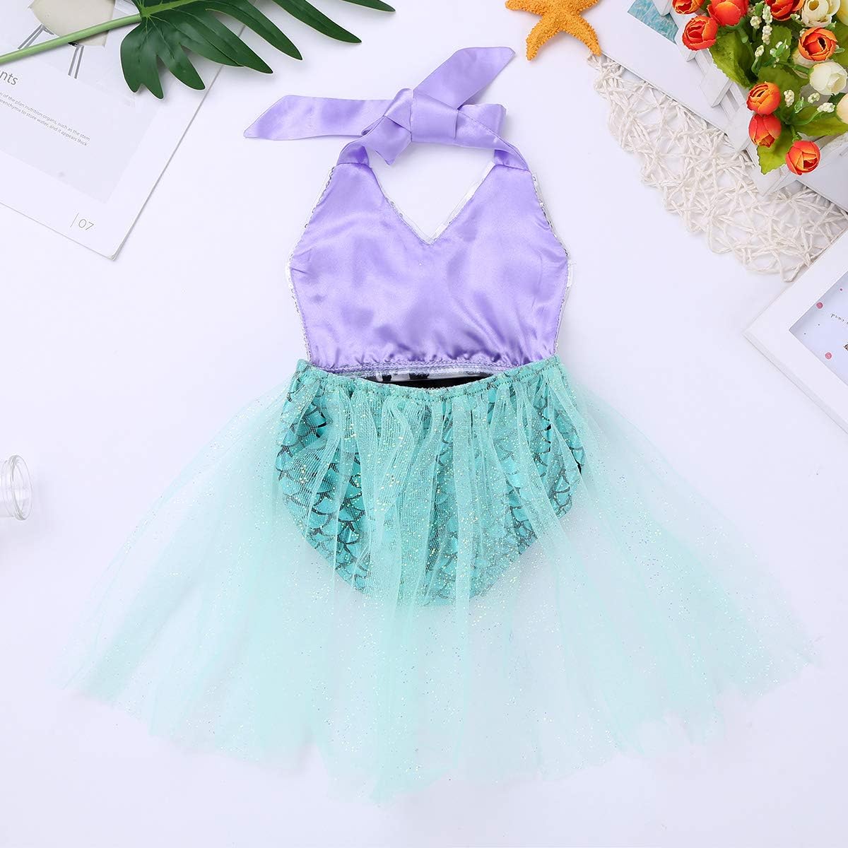 Agoky Robe de Sirène Paillette Brillant Bébé Enfant Fille ...