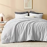 Andency Fleece Full Comforter Set, 3 Pieces Light Grey Comforter Set for Full Size Bed, Soft Warm Fluffy Fuzzy Bedding Set for Winter (1 Comforter & 2 Pillowcases)