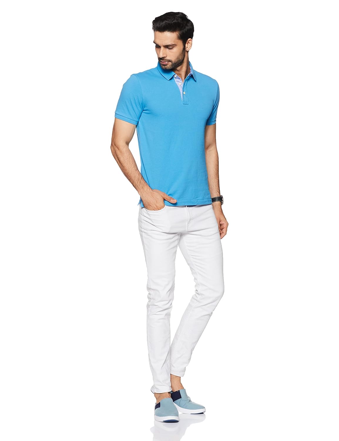 arrow sport men's solid regular fit t-shirt