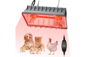 EVJEAL Chicken Coop Heat Lamp for Dog Kennel, Cat Bed, Reptiles & Incubators - 250W Adjustable Heat Lamp with 2 Heat Settings for Poultry, Livestock, and Pets