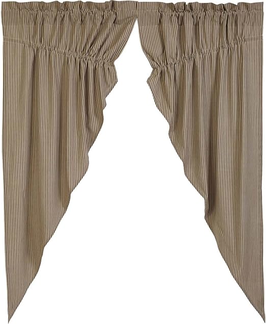 Amazon Com Primitive Star Lined Country Stripe Prairie Curtains